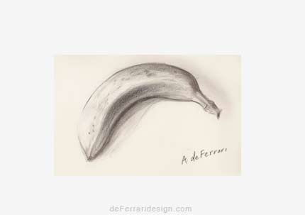 banana illustration for cookbook